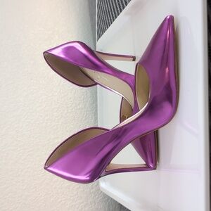 Jessica Simpson Metallic Purple Heels